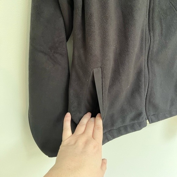 FILA black super soft fleece zip up jacket size medium GUC - Picture 4 of 8